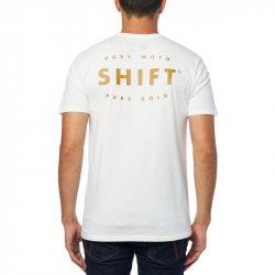 T-SHIRT SHIFT GOLD PURE WHITE  ENDURO CROSS
