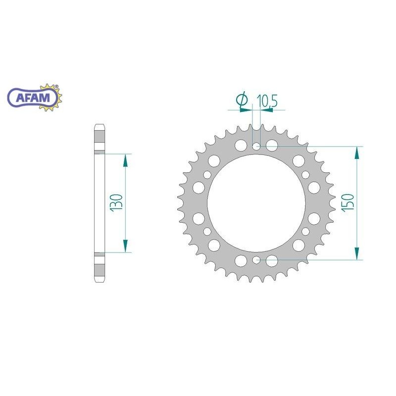 AFAM Zębatka tylna aluminiowa do łańcucha 520 kod 13604-47 AFAM Zębatka tylna aluminiowa do łańcucha 520 kod 13604-47