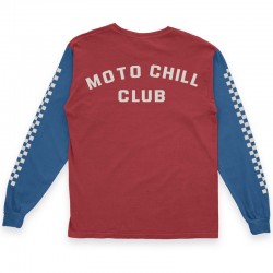 KOSZULKA Z DŁUGIM RĘKAWEM BROGER MOTO CHILL CLUB RED/BLUE/WHITE 