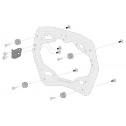 ZESTAW KUFRÓW BOCZNYCH TRAX ION I STELAŻY SW-MOTECH KAWASAKI KLR 650 (08-), BLACK 45/37L