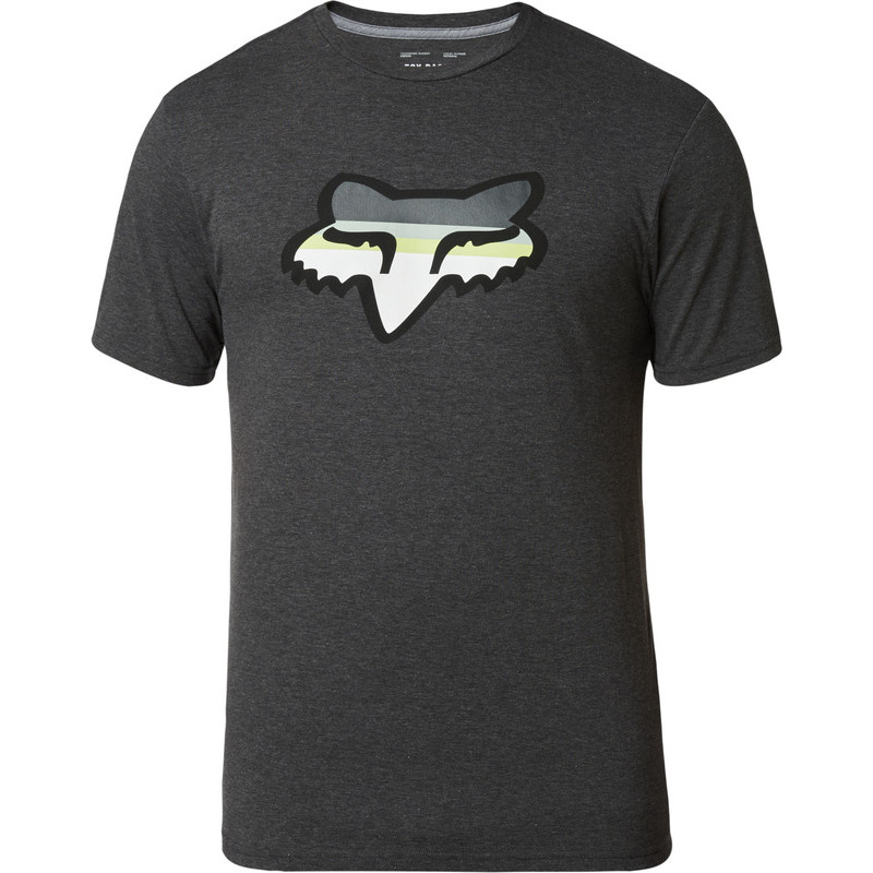 T-SHIRT FOX HEAD STRIKE TECH HEATHER BLACK  ENDURO CROSS