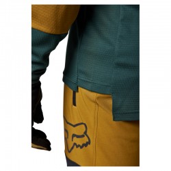 KOSZULKA ROWEROWA Z DŁUGIM RĘKAWEM FOX DEFEND FOXHEAD EMERALD  ENDURO CROSS