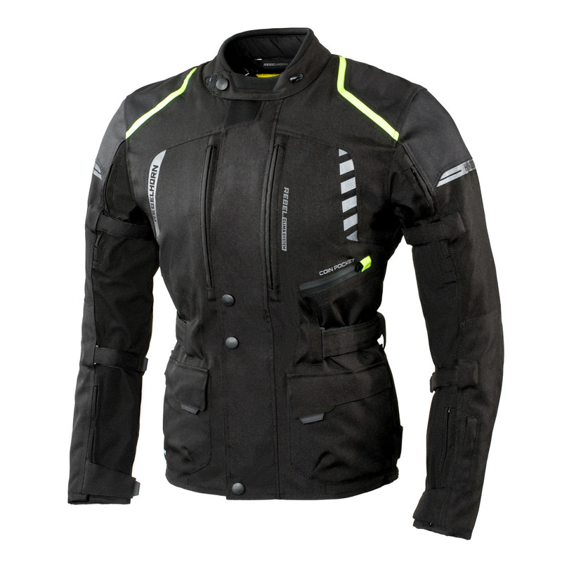 KURTKA TEKSTYLNA REBELHORN HIKER II BLACK/FLO YELLOW 