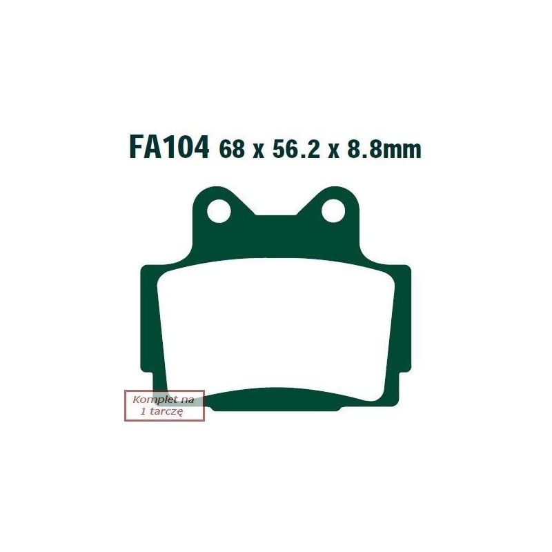 Klocki hamulcowe EBC FA104V V-PAD (kpl. na 1 tarcze)