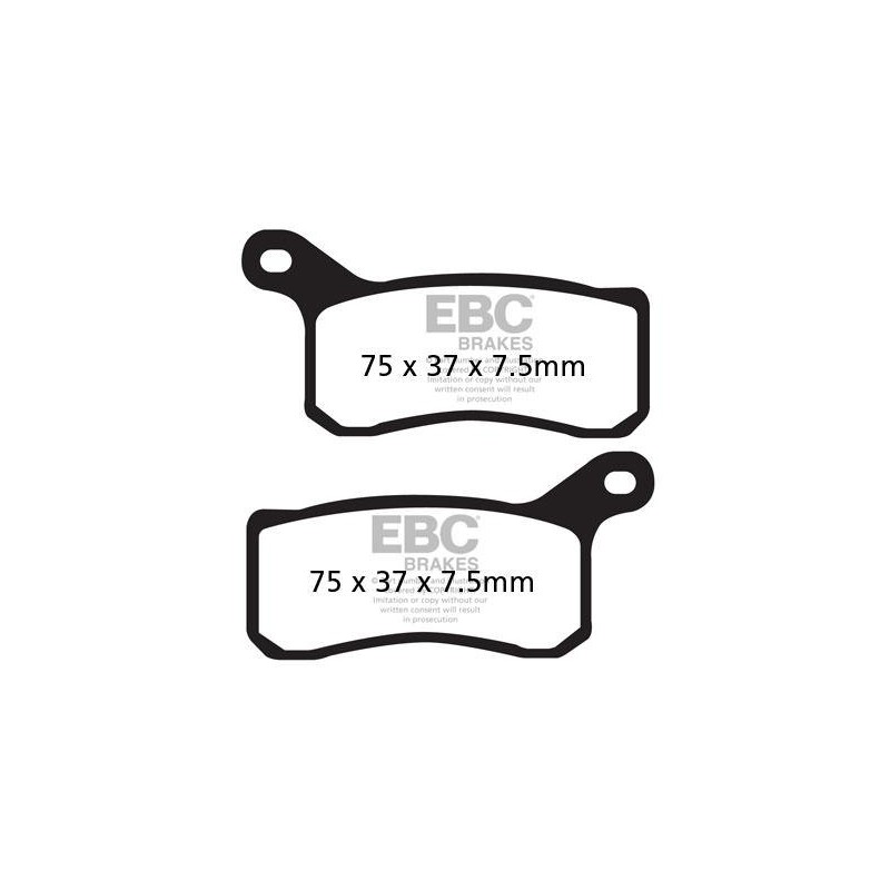 Klocki hamulcowe EBC FA462R (kpl. na 1 tarcze) (odpowiednik PROX 37.217102) Klocki hamulcowe EBC FA462R (kpl. na 1 tarcze) (odpowiednik PROX 37.217102)