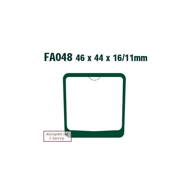 Klocki hamulcowe EBC FA048 (kpl. na 1 tarcze)