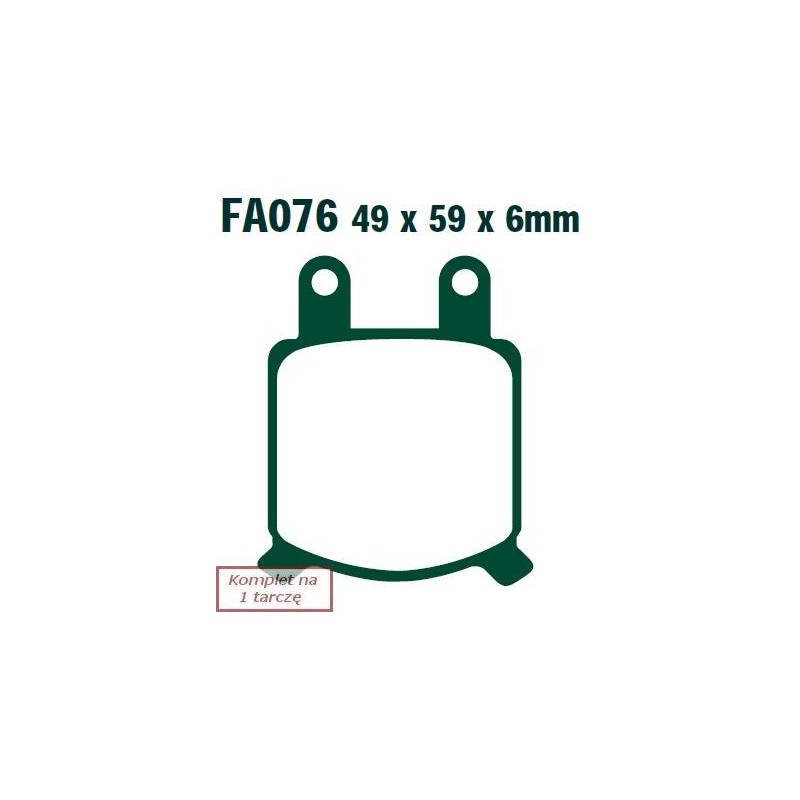 Klocki hamulcowe EBC FA076V V-PAD (kpl. na 1 tarcze) Klocki hamulcowe EBC FA076V V-PAD (kpl. na 1 tarcze)