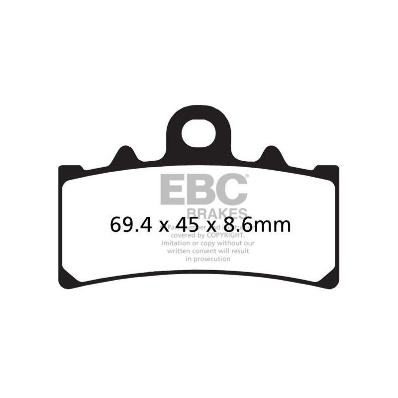 Klocki hamulcowe EBC FA606 (kpl. na 1 tarcze) Klocki hamulcowe EBC FA606 (kpl. na 1 tarcze)