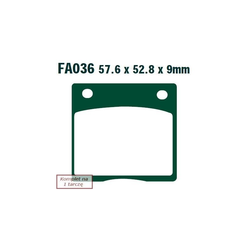 Klocki hamulcowe EBC FA036V V-PAD (kpl. na 1 tarcze) Klocki hamulcowe EBC FA036V V-PAD (kpl. na 1 tarcze)