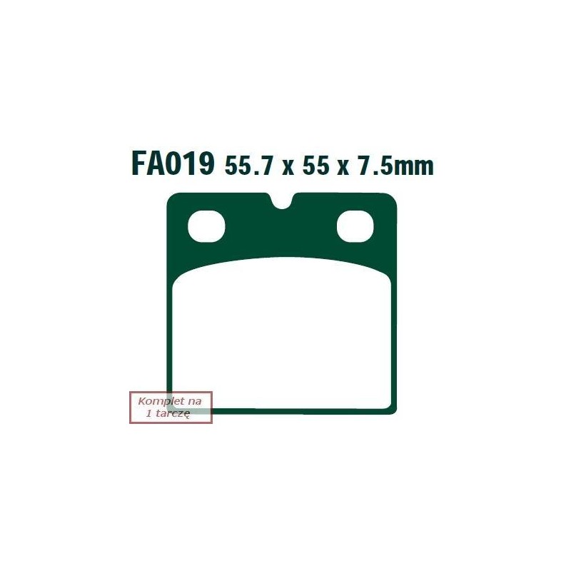 Klocki hamulcowe EBC FA019 (kpl. na 1 tarcze)