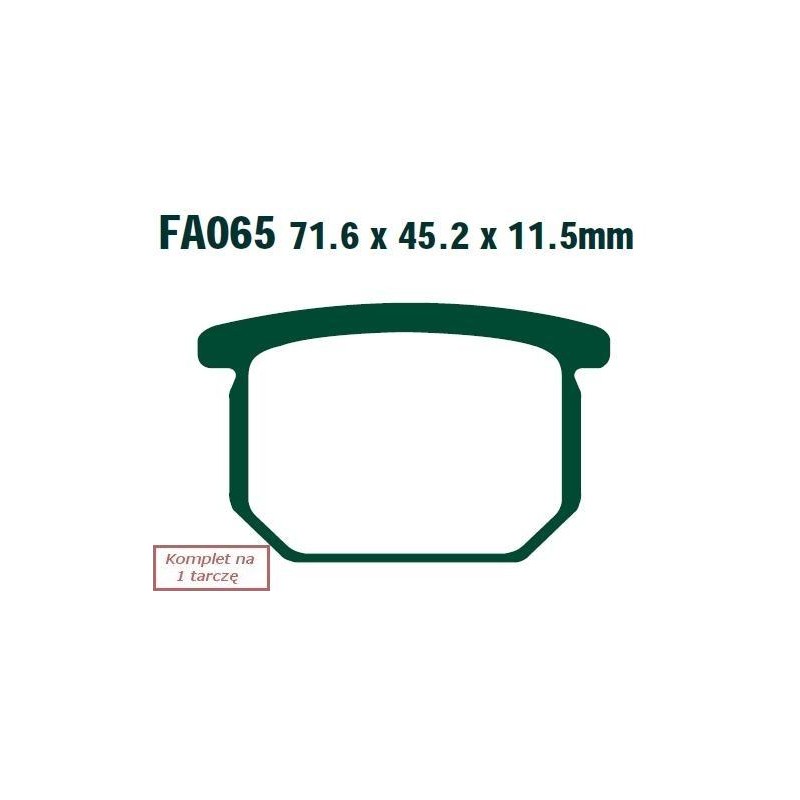 Klocki hamulcowe EBC FA065V V-PAD (kpl. na 1 tarcze) Klocki hamulcowe EBC FA065V V-PAD (kpl. na 1 tarcze)