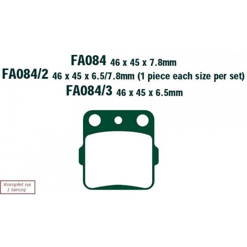 Klocki hamulcowe EBC MXS084/3 off-road wyczynowe (kpl. na 1 tarcze)