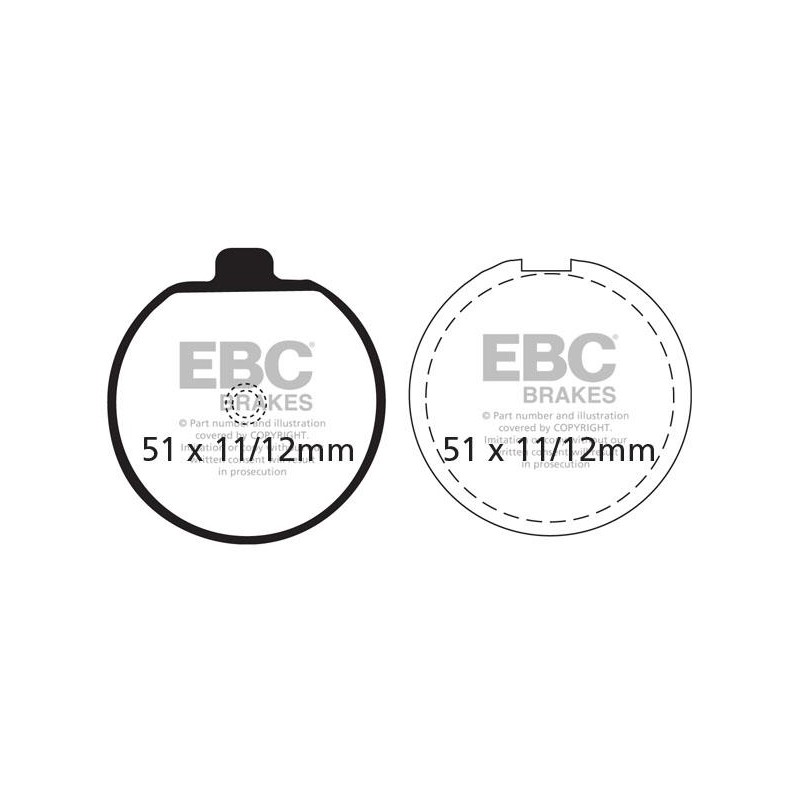 Klocki hamulcowe EBC FA035 (kpl. na 1 tarcze) Klocki hamulcowe EBC FA035 (kpl. na 1 tarcze)