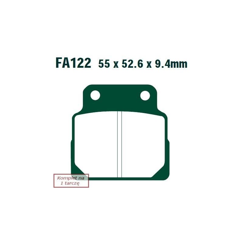 Klocki hamulcowe EBC FA122 (kpl. na 1 tarcze) Klocki hamulcowe EBC FA122 (kpl. na 1 tarcze)