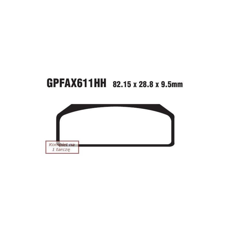 Klocki hamulcowe EBC GPFAX611HH torowe/profesjonalne (kpl. na 1 tarcze) Klocki hamulcowe EBC GPFAX611HH torowe/profesjonalne (kpl. na 1 tarcze)