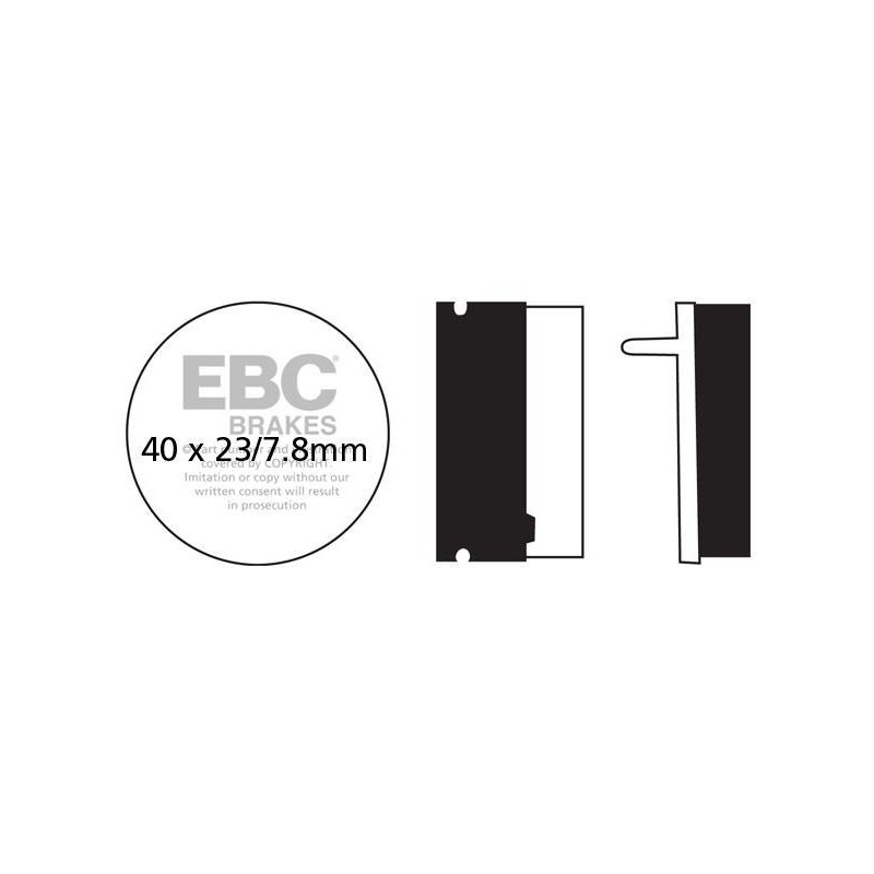 Klocki hamulcowe EBC FA155 (kpl. na 1 tarcze) Klocki hamulcowe EBC FA155 (kpl. na 1 tarcze)