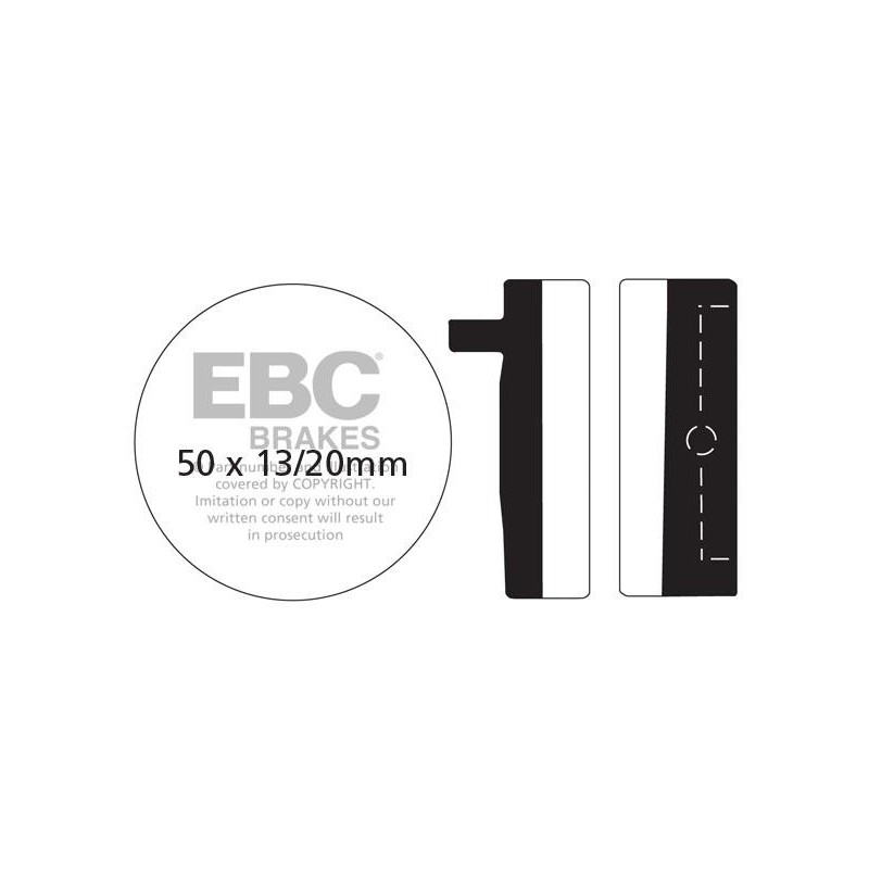 Klocki hamulcowe EBC FA012 (kpl. na 1 tarcze) Klocki hamulcowe EBC FA012 (kpl. na 1 tarcze)