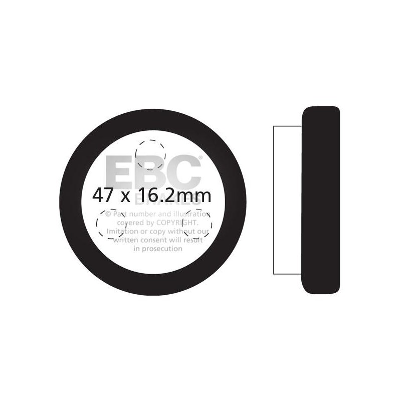 Klocki hamulcowe EBC FA021R (kpl. na 1 tarcze) Klocki hamulcowe EBC FA021R (kpl. na 1 tarcze)