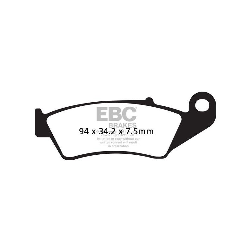 Klocki hamulcowe EBC FA185R (kpl. na 1 tarcze) (odpowiednik PROX 37.103202) Klocki hamulcowe EBC FA185R (kpl. na 1 tarcze) (odpowiednik PROX 37.103202)