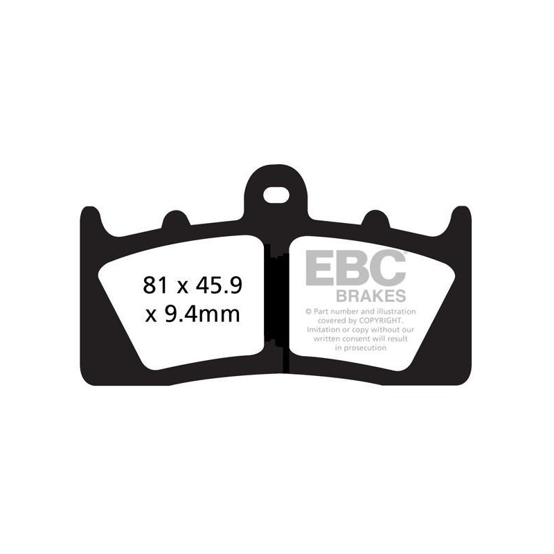 Klocki hamulcowe EBC FA613HH wzmacniane (kpl. na 1 tarcze) Klocki hamulcowe EBC FA613HH wzmacniane (kpl. na 1 tarcze)