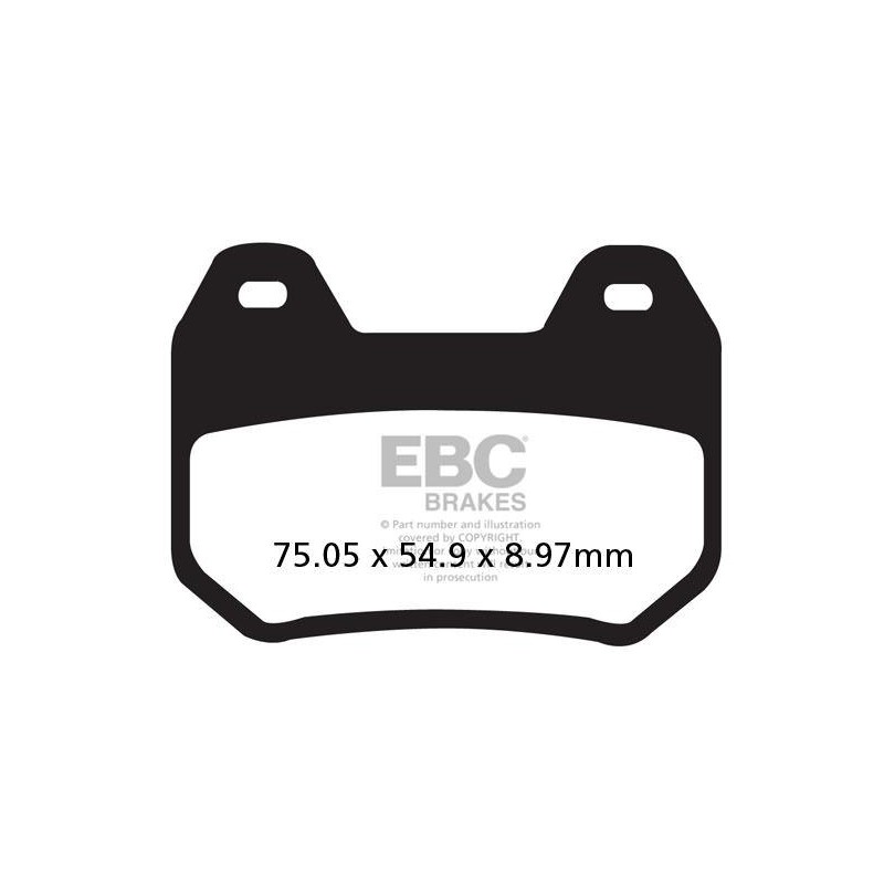 Klocki hamulcowe EBC FA304HH wzmacniane (kpl. na 1 tarcze) Klocki hamulcowe EBC FA304HH wzmacniane (kpl. na 1 tarcze)