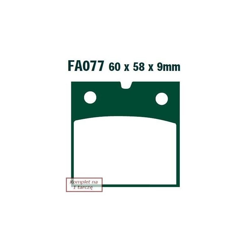 Klocki hamulcowe EBC FA077V V-PAD (kpl. na 1 tarcze) Klocki hamulcowe EBC FA077V V-PAD (kpl. na 1 tarcze)