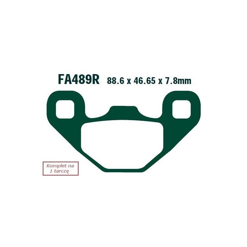 Klocki hamulcowe EBC FA489R (kpl. na 1 tarcze) Klocki hamulcowe EBC FA489R (kpl. na 1 tarcze)