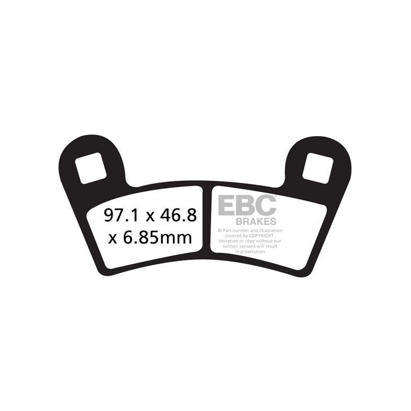 Klocki hamulcowe EBC FA456R (kpl. na 1 tarcze) (odpowiednik PROX 37.167102) Klocki hamulcowe EBC FA456R (kpl. na 1 tarcze) (odpowiednik PROX 37.167102)