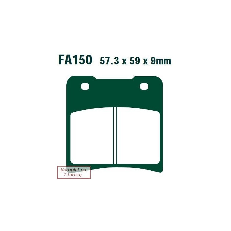 Klocki hamulcowe EBC FA150V V-PAD (kpl. na 1 tarcze) Klocki hamulcowe EBC FA150V V-PAD (kpl. na 1 tarcze)
