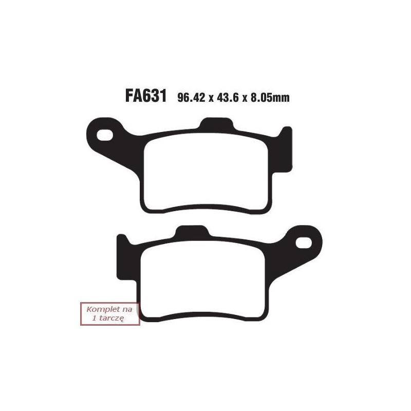 Klocki hamulcowe EBC FA631V V-PAD (kpl. na 1 tarcze) Klocki hamulcowe EBC FA631V V-PAD (kpl. na 1 tarcze)