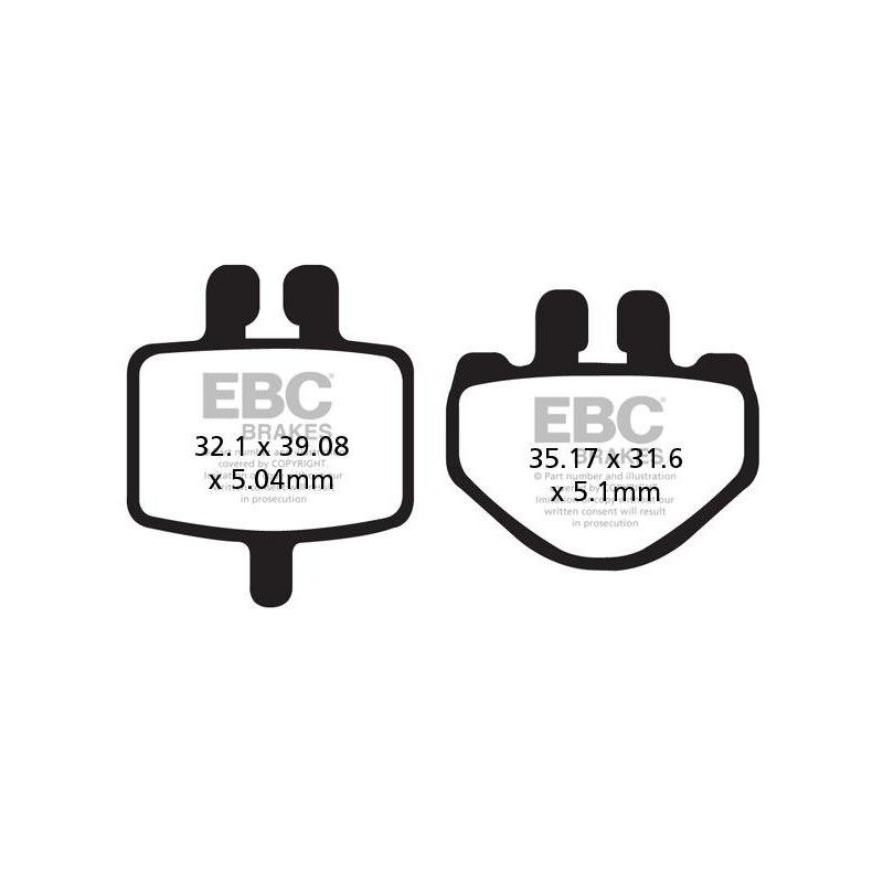 Klocki hamulcowe EBC FA485TT (kpl. na 1 tarcze) Klocki hamulcowe EBC FA485TT (kpl. na 1 tarcze)