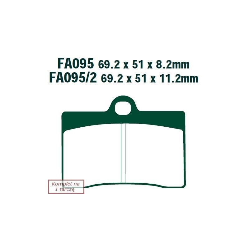 Klocki hamulcowe EBC FA095V V-PAD (kpl. na 1 tarcze) Klocki hamulcowe EBC FA095V V-PAD (kpl. na 1 tarcze)