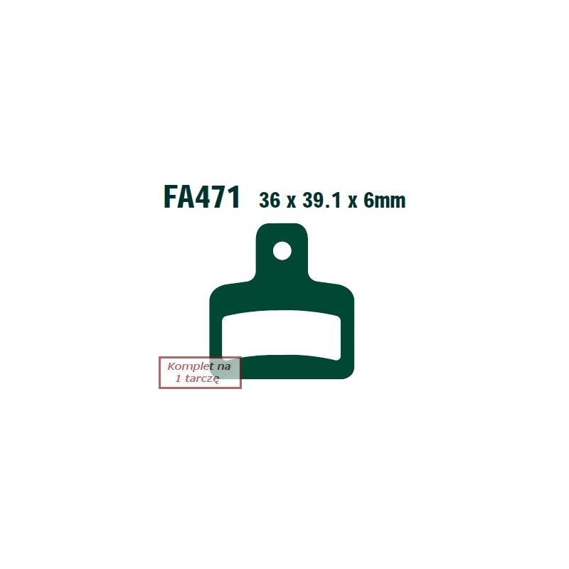 Klocki hamulcowe EBC FA471 (kpl. na 1 tarcze) Klocki hamulcowe EBC FA471 (kpl. na 1 tarcze)