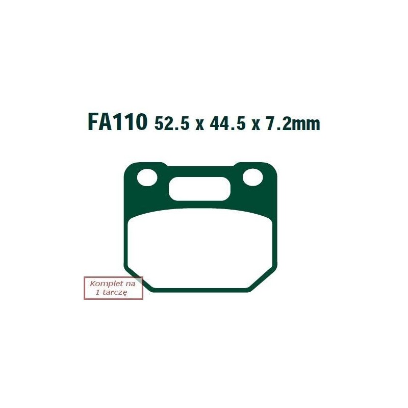 Klocki hamulcowe EBC FA110 (kpl. na 1 tarcze) Klocki hamulcowe EBC FA110 (kpl. na 1 tarcze)