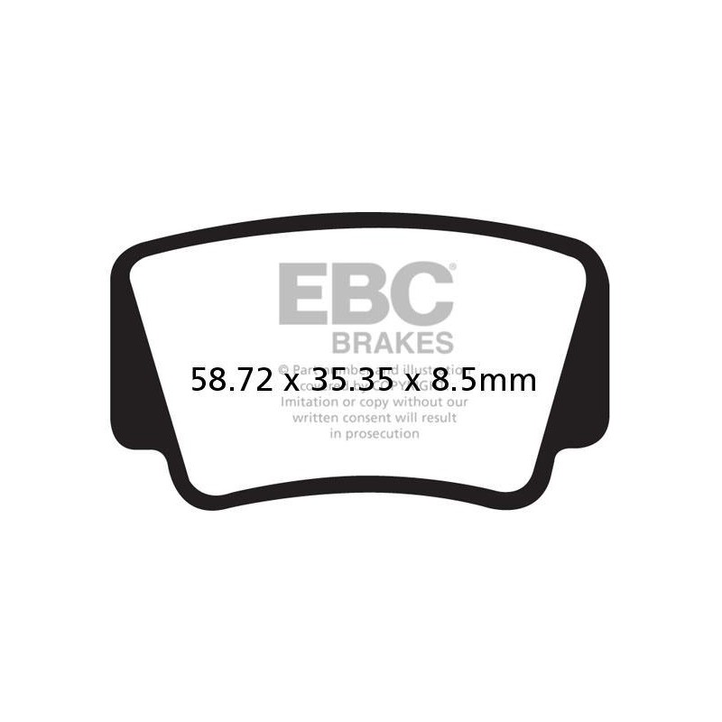 Klocki hamulcowe EBC FA463R (kpl. na 1 tarcze) (odpowiednik PROX 37.227102) Klocki hamulcowe EBC FA463R (kpl. na 1 tarcze) (odpowiednik PROX 37.227102)