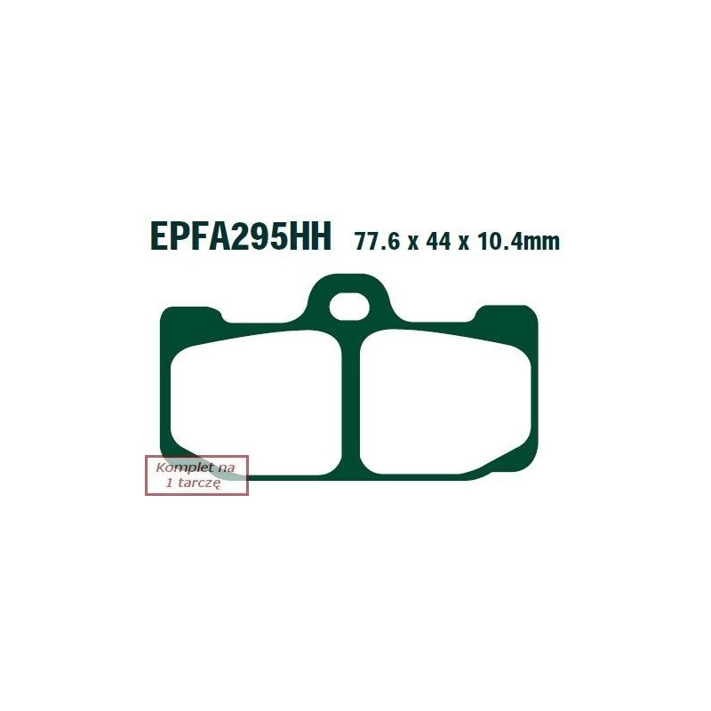 Klocki hamulcowe EBC EPFA295HH Extreme Pro (kpl. na 1 tarcze) Klocki hamulcowe EBC EPFA295HH Extreme Pro (kpl. na 1 tarcze)