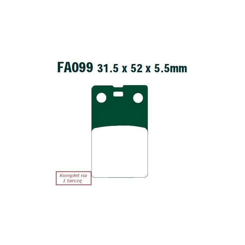Klocki hamulcowe EBC FA099 (kpl. na 1 tarcze) Klocki hamulcowe EBC FA099 (kpl. na 1 tarcze)