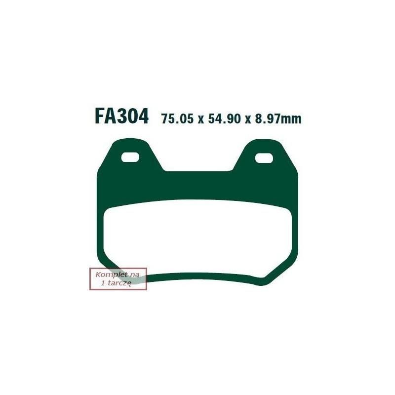 Klocki hamulcowe EBC FA304V V-PAD (kpl. na 1 tarcze) Klocki hamulcowe EBC FA304V V-PAD (kpl. na 1 tarcze)