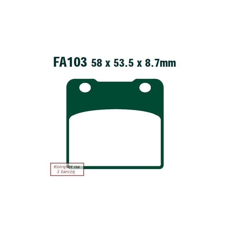 Klocki hamulcowe EBC FA103V V-PAD (kpl. na 1 tarcze) Klocki hamulcowe EBC FA103V V-PAD (kpl. na 1 tarcze)