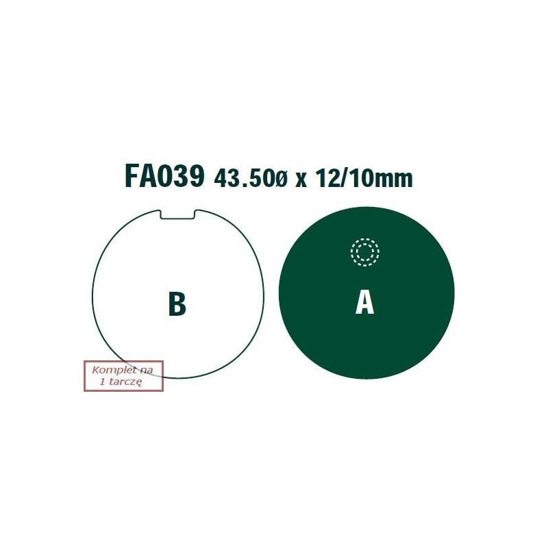 Klocki hamulcowe EBC FA039 (kpl. na 1 tarcze) Klocki hamulcowe EBC FA039 (kpl. na 1 tarcze)