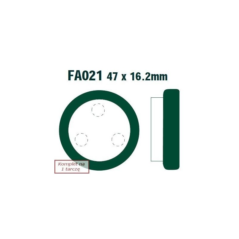 Klocki hamulcowe EBC FA021 (kpl. na 1 tarcze) Klocki hamulcowe EBC FA021 (kpl. na 1 tarcze)