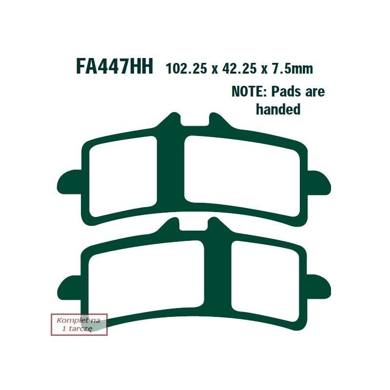 Klocki hamulcowe EBC EPFA447HH Extreme Pro (kpl. na 1 tarcze)