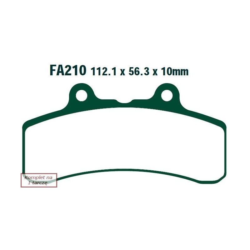 Klocki hamulcowe EBC FA210 (kpl. na 1 tarcze)