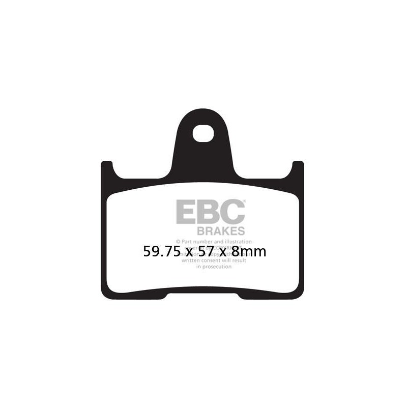 Klocki hamulcowe EBC FA254HH wzmacniane (kpl. na 1 tarcze)