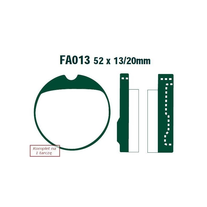 Klocki hamulcowe EBC FA013V V-PAD (kpl. na 1 tarcze)