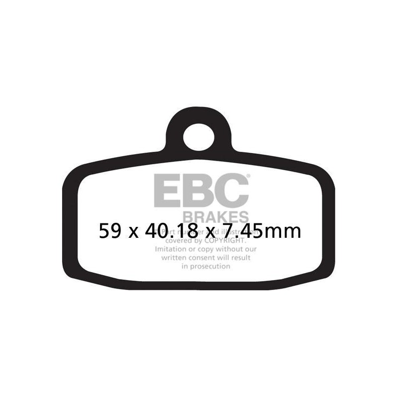 Klocki hamulcowe EBC FA612R (kpl. na 1 tarcze) (odpowiednik PROX 37.160202)