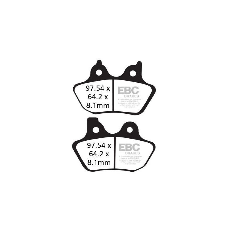 Klocki hamulcowe EBC FA400HH wzmacniane (kpl. na 1 tarcze)