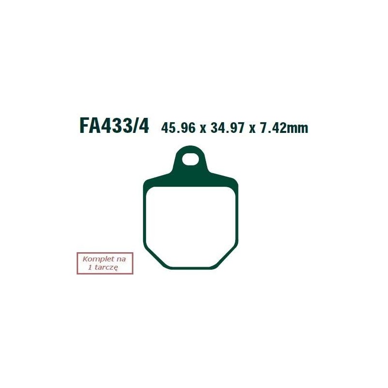 Klocki hamulcowe EBC FA433/4 (kpl. na 1 tarcze)