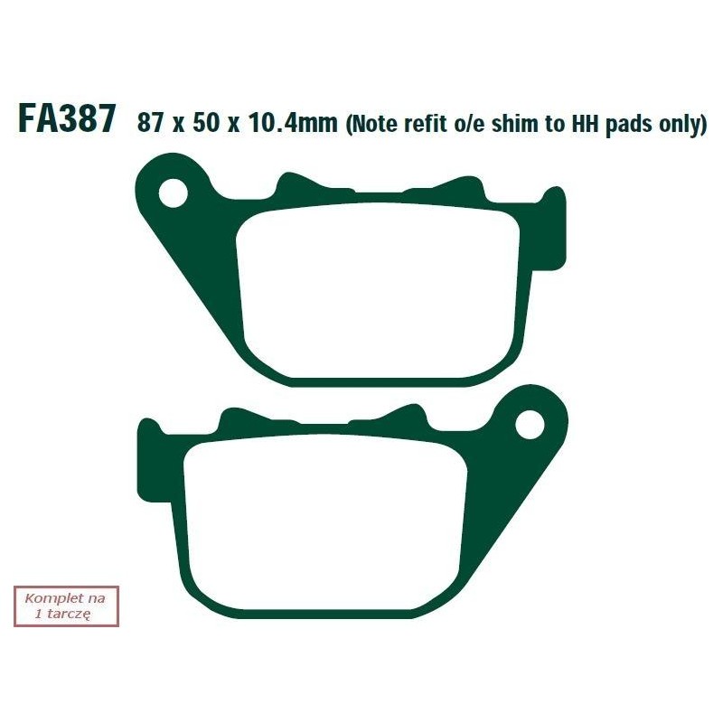 Klocki hamulcowe EBC EPFA387HH Extreme Pro (kpl. na 1 tarcze)