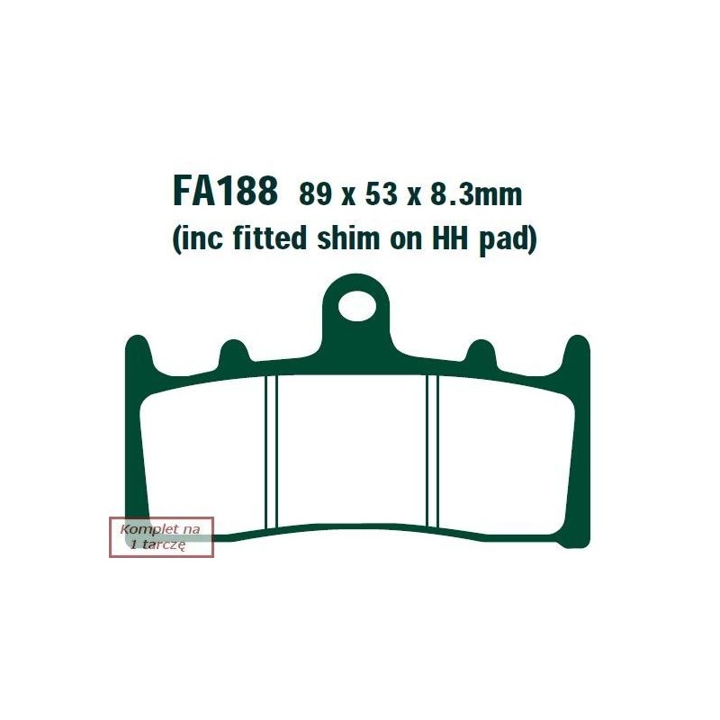 Klocki hamulcowe EBC EPFA188HH Extreme Pro (kpl. na 1 tarcze)